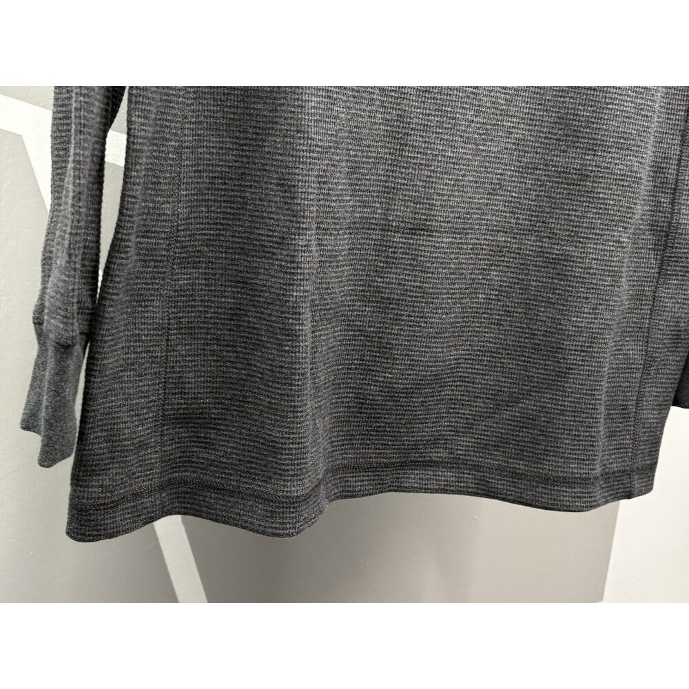 NWT Duluth Trading Co. Burly Thermal Relaxed Fit Henley Men’s M Charcoal Grey - Picture 4 of 15